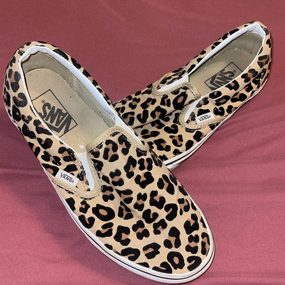 Vans Shoes - Leopard print Vans shoes, women’s size 9.5, gently worn